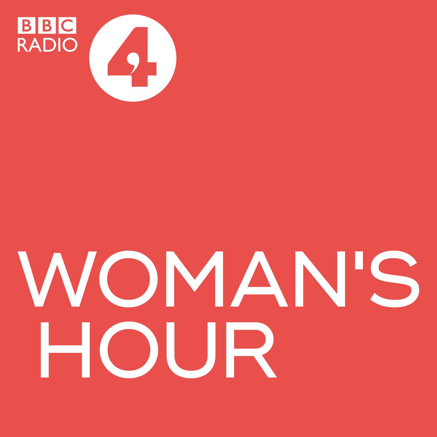 Red square with white writing BBC Radio 4 Woman's Hour